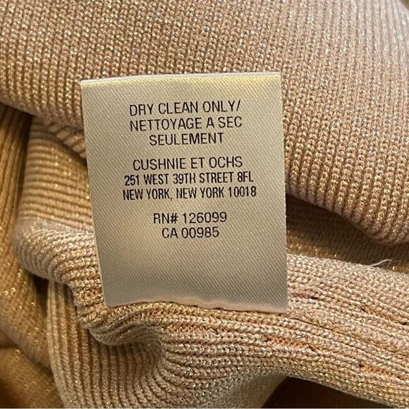 CUSHNIE One Shoulder Mock Neck Pencil Dress in size XS - Picture 8 of 11